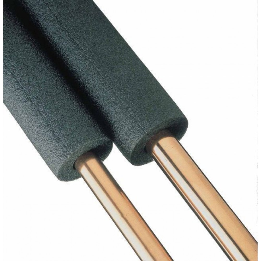 Buisisolatie grijs wanddikte 9mm Ø 18mm / 1M