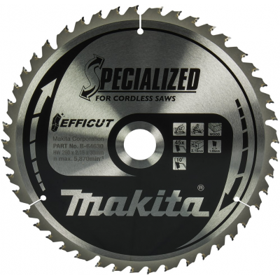Makita Accessoires B-64630 HM zaagblad Specialized 260 x 30 x 45T