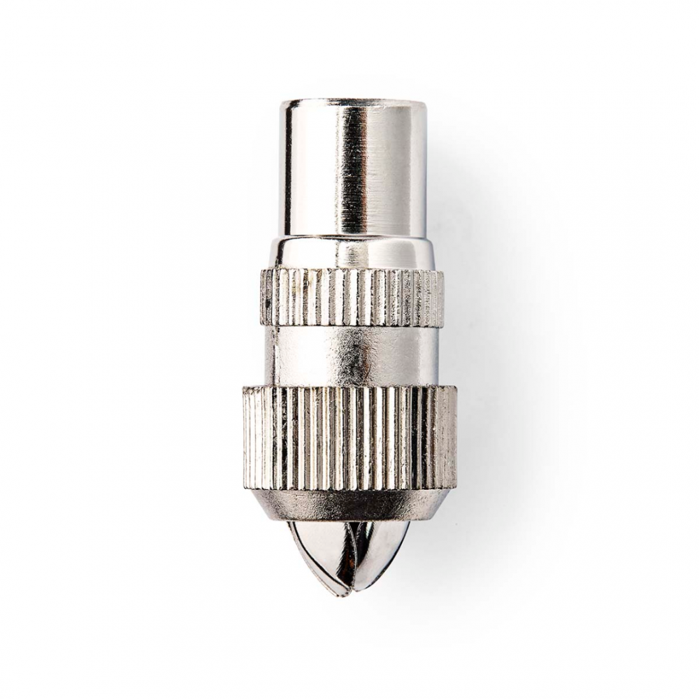 Nedis IEC (Coax) Connector Recht Male Vernikkeld 75 Ohm Metaal Zilver 2 Stuks