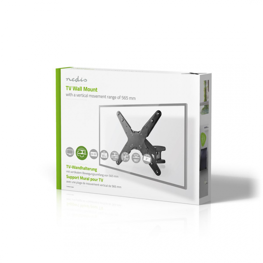 Nedis Verticale TV-Muurbeugel 23 - 55 | Maximaal schermgewicht: 30 kg