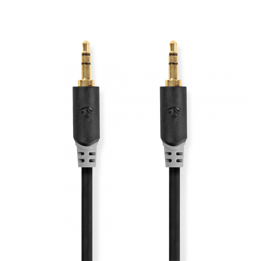 Nedis Stereo-Audiokabel 3,5 mm Male Verguld 2 m Rond Antraciet