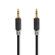 Nedis Stereo-Audiokabel 3,5 mm Male Verguld 2 m Rond Antraciet