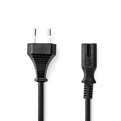 Nedis Stroomkabel Euro Male - IEC-320-C7 - Recht - 2 meter Nedis Stroomkabel Euro Male - IEC-320-C7 - Recht - 2 meter