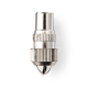 Nedis IEC (Coax) Connector Recht Female Vernikkeld Metaal Zilver 2 Stuks