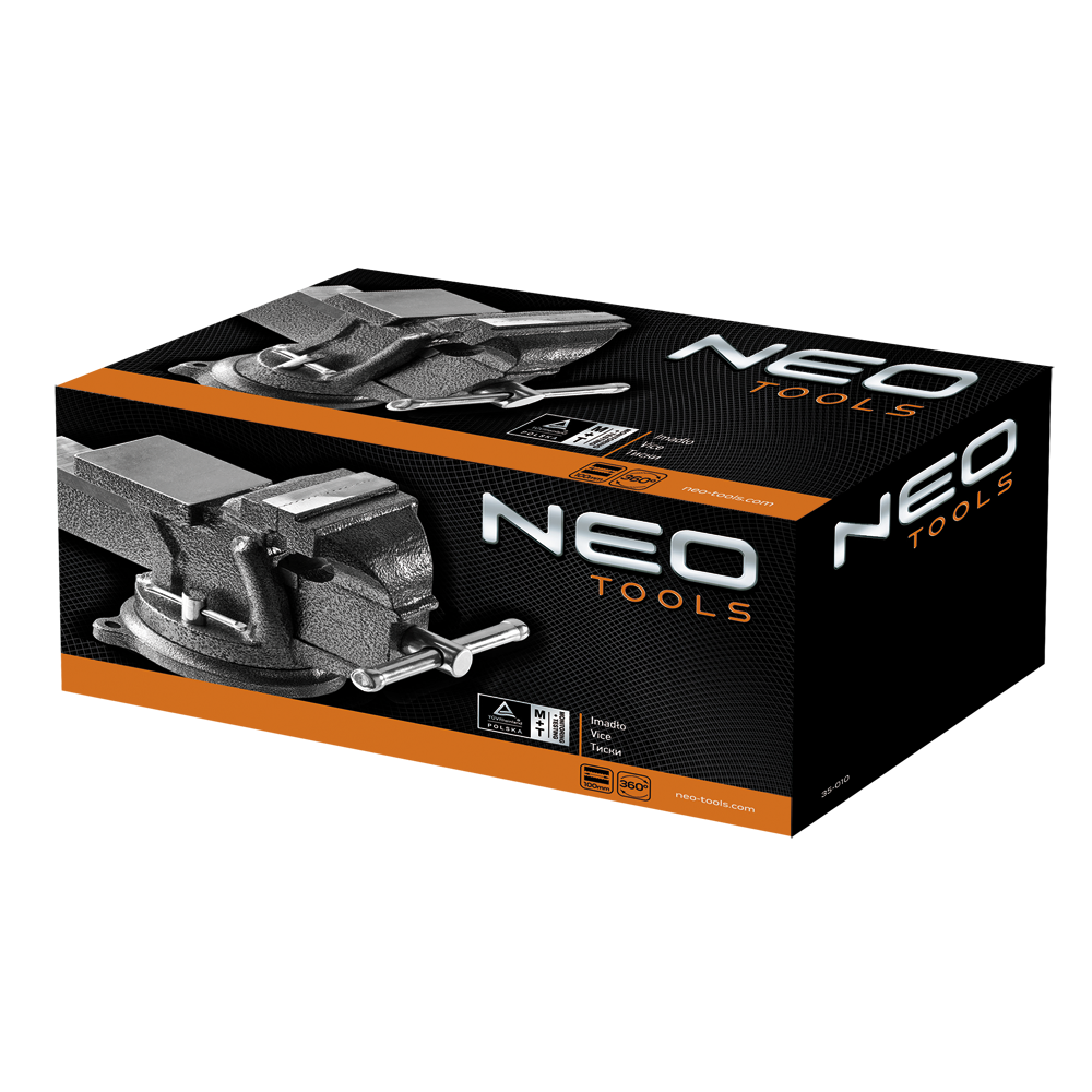 Neo tools bankschroef met aambeeld 125mm zwart