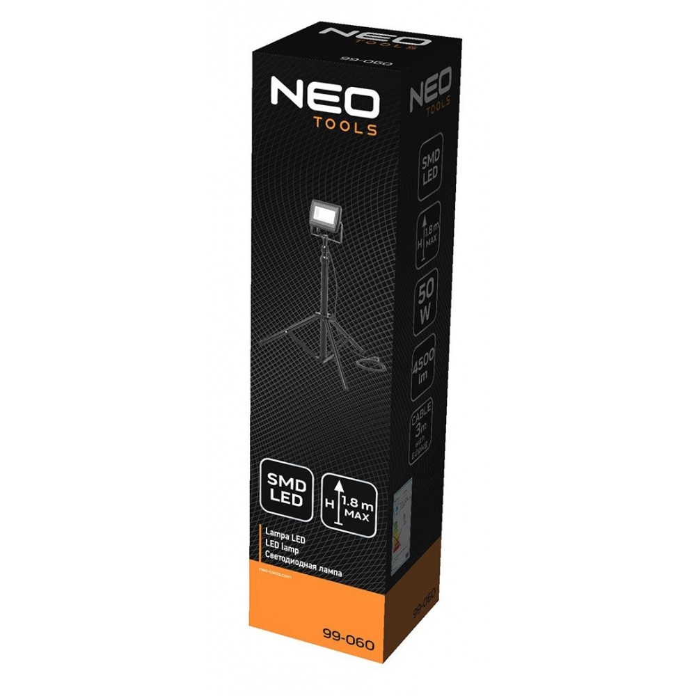 Neo tools Bouwlamp 50 watt LED op statief