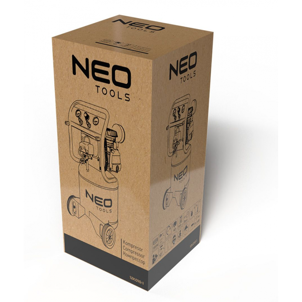 Neo tools Compressor Verticaal 40 Liter Silent
