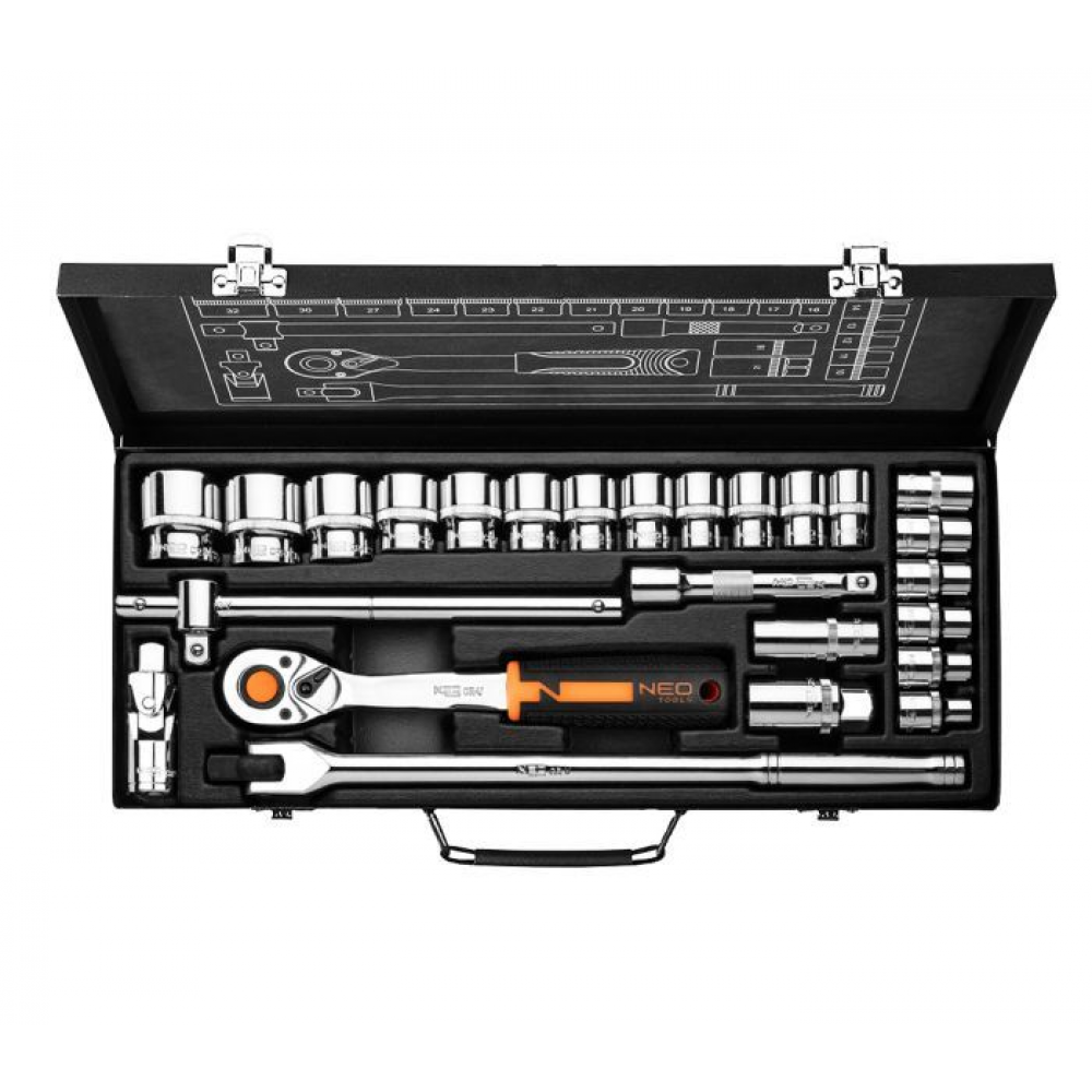 Neo tools Doppenset 1/2 25 delig