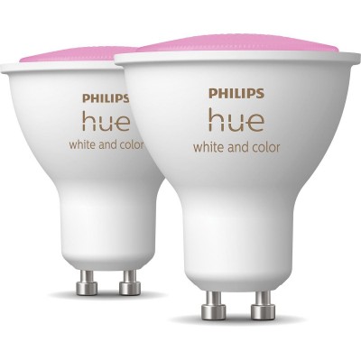 Philips Hue Slimme Lichtbron GU10 Spot White and Color Ambiance 5,7W Bluetooth duopack