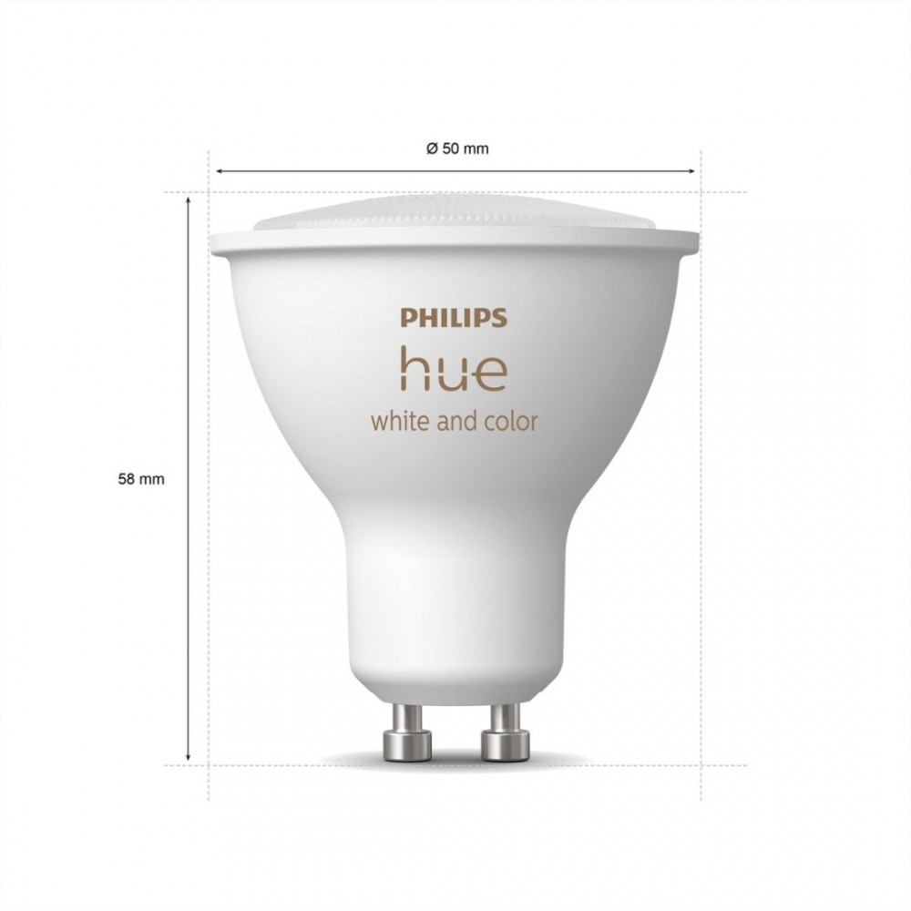 Philips Hue Slimme Lichtbron GU10 Spot White and Color Ambiance 5,7W Bluetooth duopack