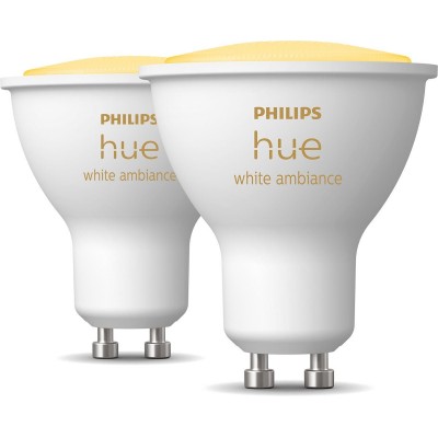 Philips Hue Slimme Lichtbron GU10 Spot White Ambiance 5W Bluetooth duopack