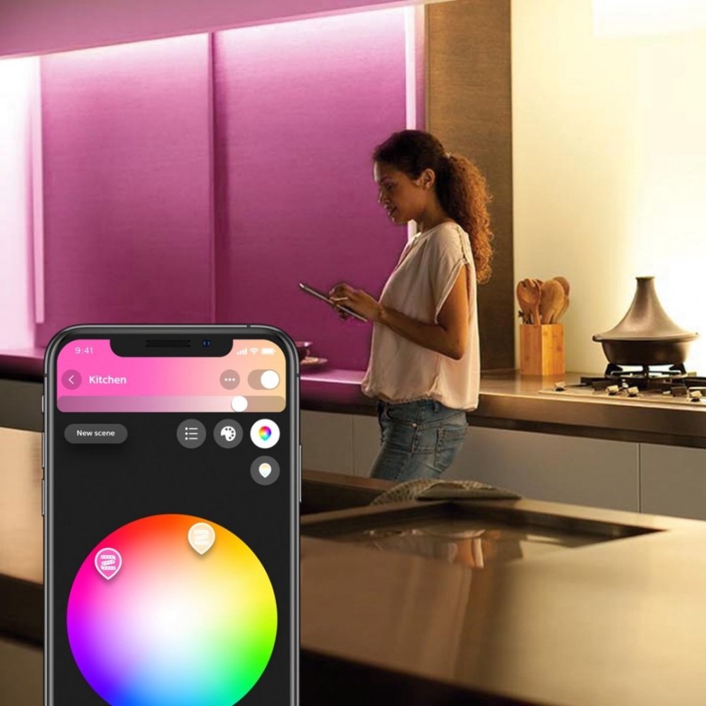 Philips Hue Lightstrip Plus uitbreiding 1 meter White and Color Ambiance Wit 11,5W Bluetooth V4