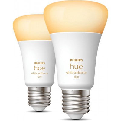 Philips Hue Slimme Lichtbron E27 White Ambiance 8,5W Bluetooth duopack