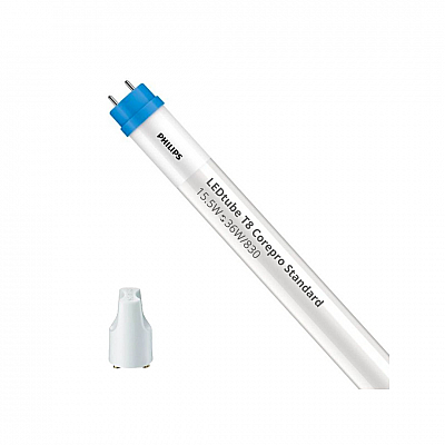 Philips LED Buis T8 CorePro (EM/Mains) Standard Output 15.5W 1700lm - 830 Warm Wit | 120cm - Vervangt 36W