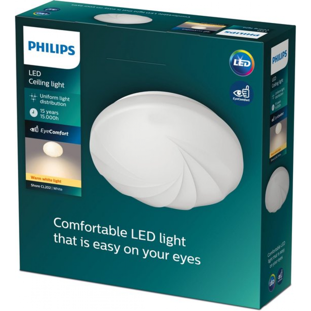 Philips plafondlamp LED Shore 1x6W 2700K wit