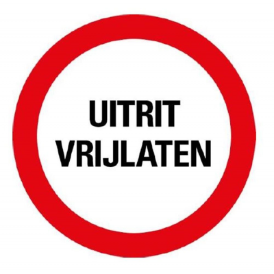 Bord Uitrit Vrijlaten dia 236mm hard kunststof