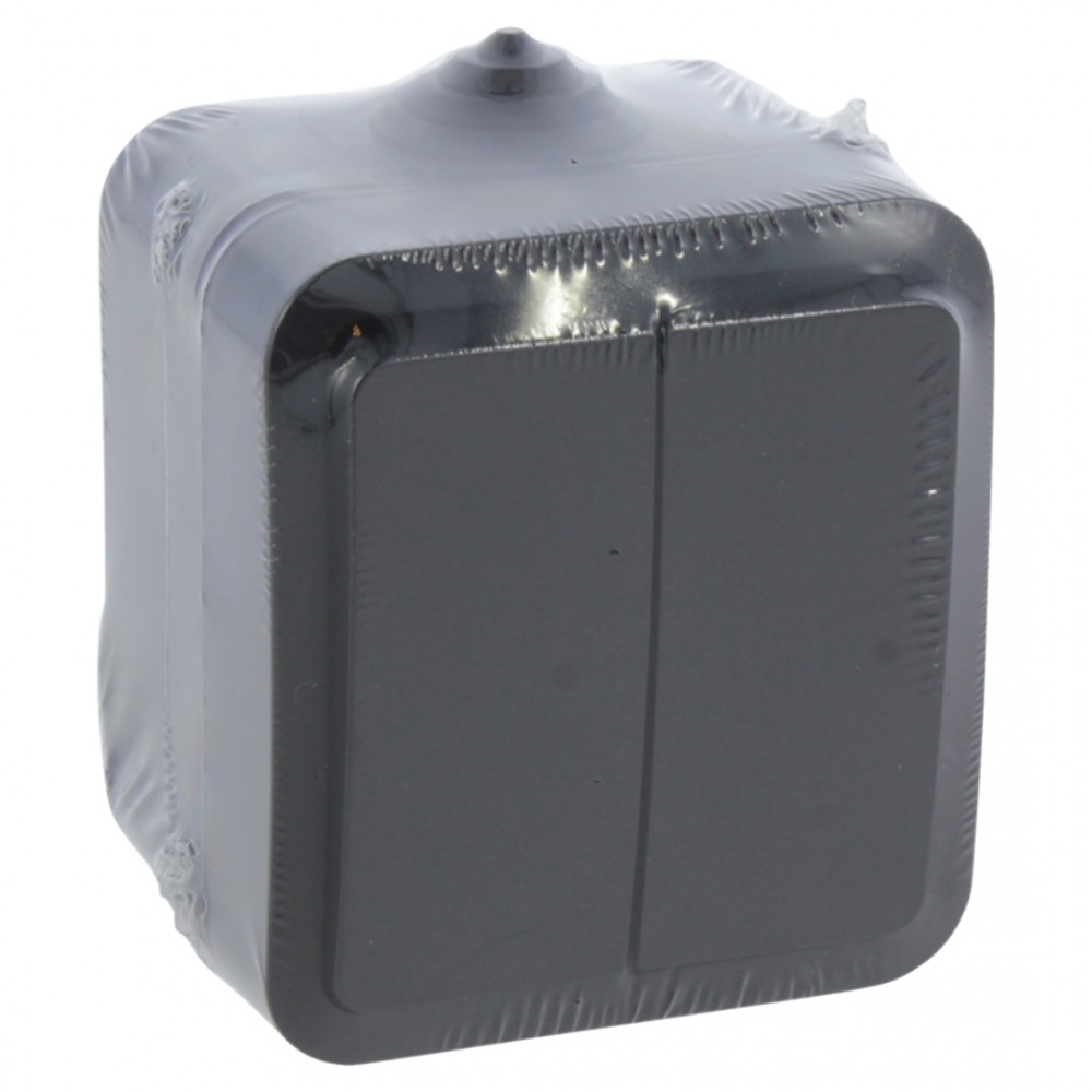 Q-Link schakelaar opbouw - serie - spatwaterdicht IP54 - zwart