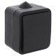 Q-Link schakelaar opbouw - wissel - spatwaterdicht IP54 - zwart