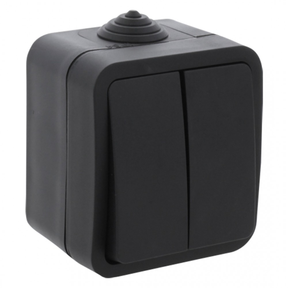 Q-Link schakelaar opbouw - serie - spatwaterdicht IP54 - zwart