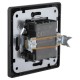 Q-Link schakelaar inbouw - serie - met afdekraam - zwart