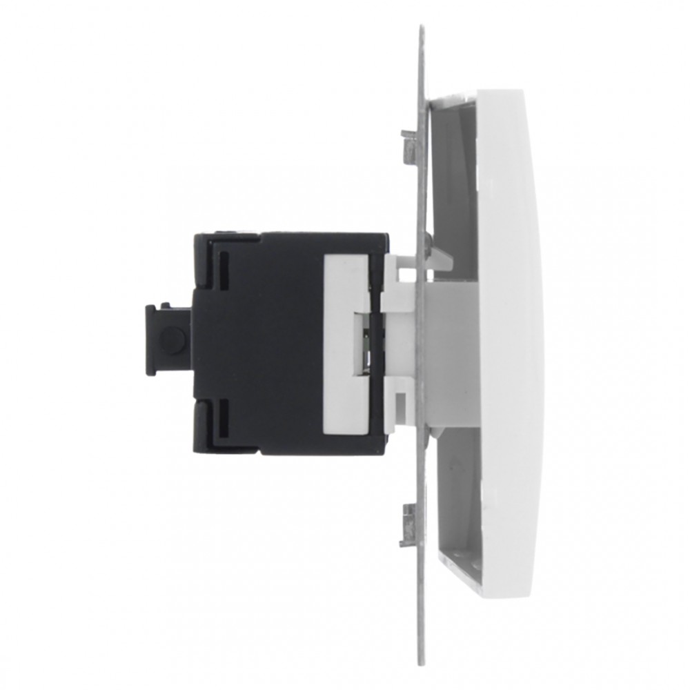 Q-Link S2 contactdoos telefoon/data - inbouw - CAT6 - 2 x 8-polig polarwit