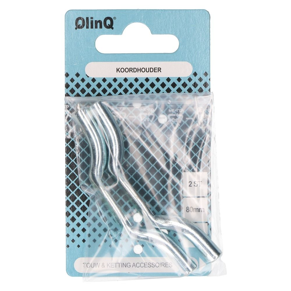 QlinQ koordhouder 80mm verzinkt 2 stuks