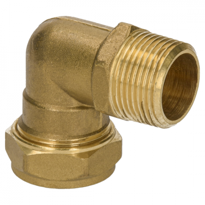Sanivesk Knelkoppeling Messing Knie (Knel x Buitendraad) 12mm x 3/8