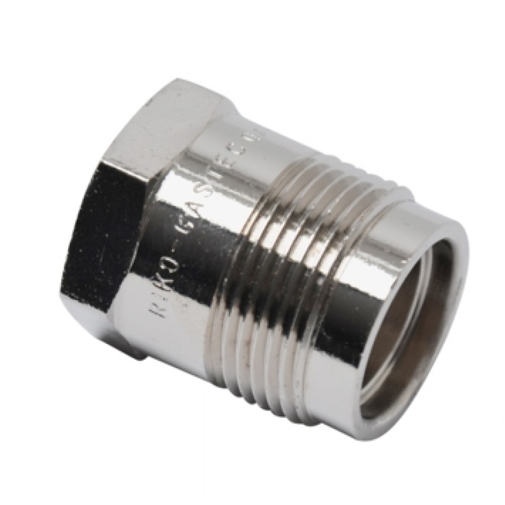 Sanivesk Gas Draad Recht Overgang 3/8FxM24 Chroom