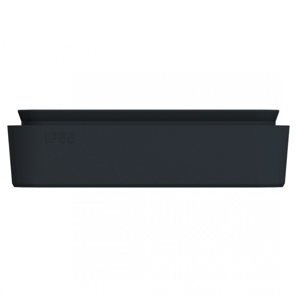 Schneider Mureva Styl afdekraam inbouw - spatwaterdicht - 2-voudig - verticaal - 155 x 84 x 23 mm - antraciet