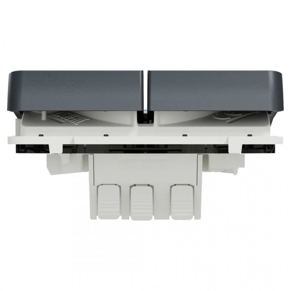 Schneider Mureva Styl schakelaar spatwaterdicht - wissel/wissel - IP55 - 71 x 71 x 40 mm - antraciet