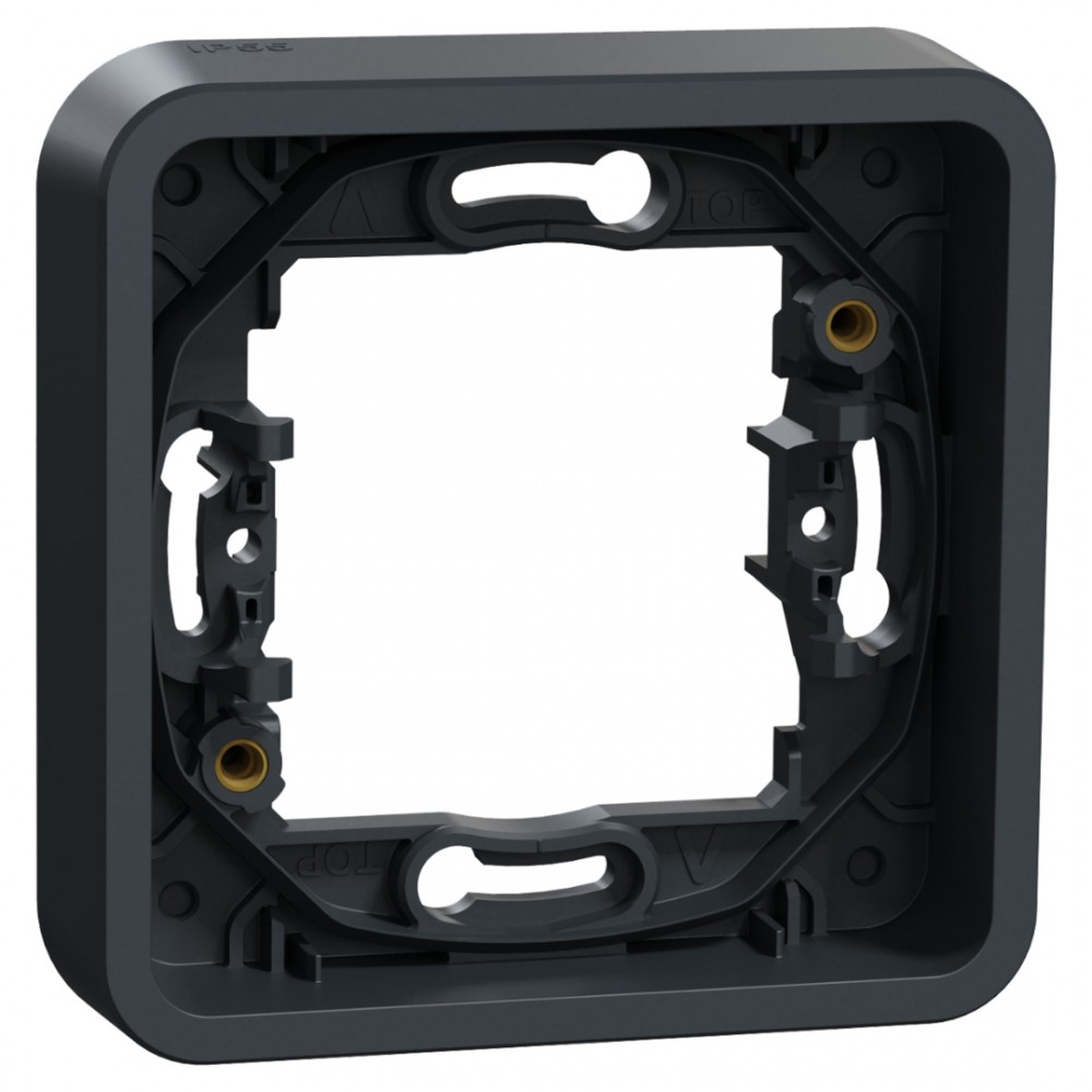 Schneider Mureva Styl afdekraam inbouw - spatwaterdicht - 1-voudig - 84 x 84 x 28 mm - antraciet