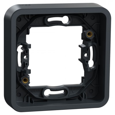 Schneider Mureva Styl afdekraam inbouw - spatwaterdicht - 1-voudig - 84 x 84 x 28 mm - antraciet