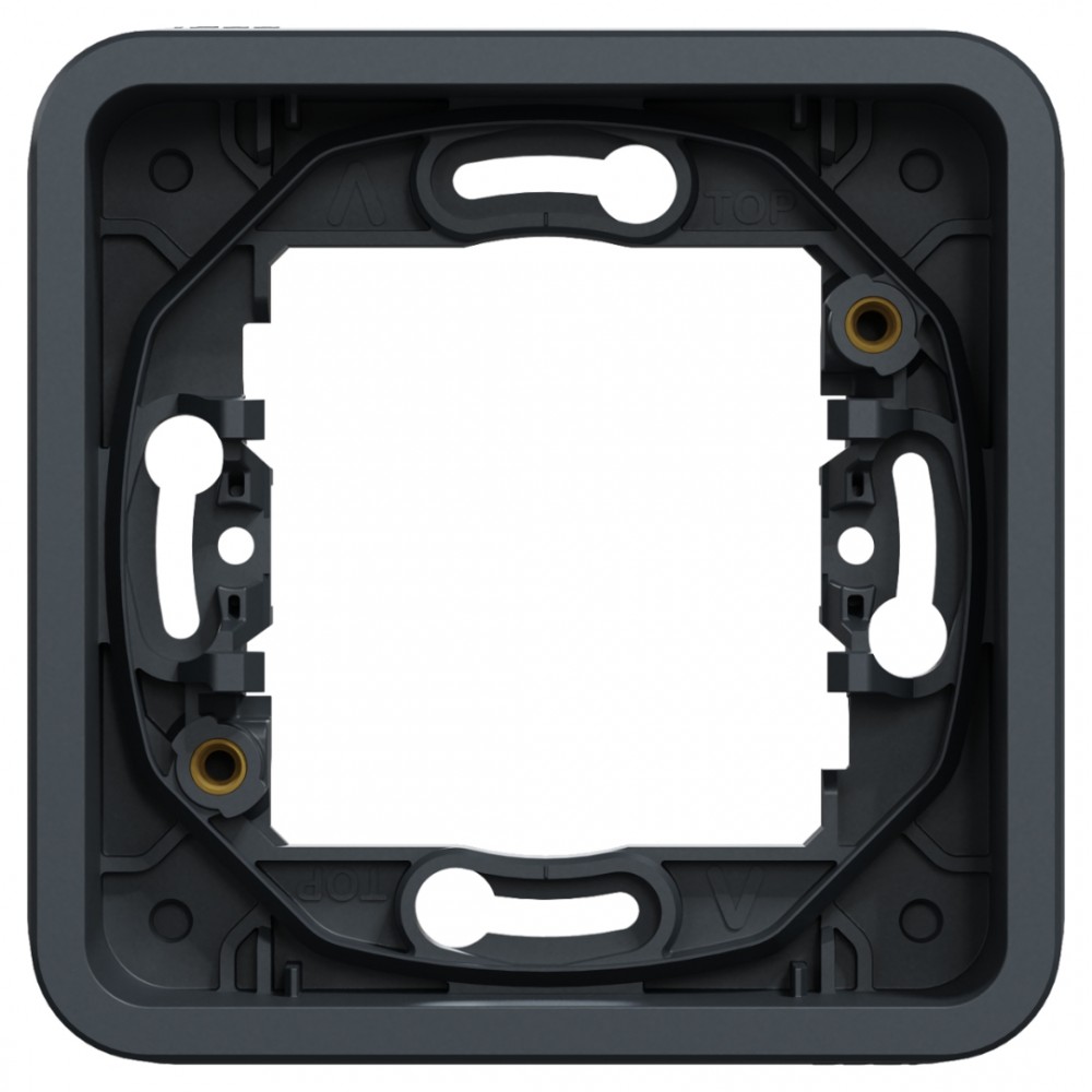 Schneider Mureva Styl afdekraam inbouw - spatwaterdicht - 1-voudig - 84 x 84 x 28 mm - antraciet