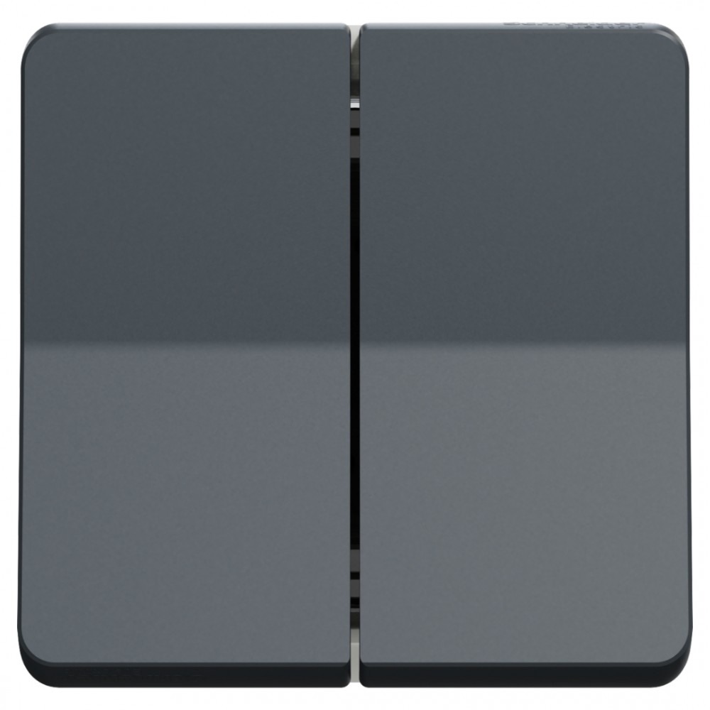 Schneider Mureva Styl schakelaar spatwaterdicht - wissel/wissel - IP55 - 71 x 71 x 40 mm - antraciet