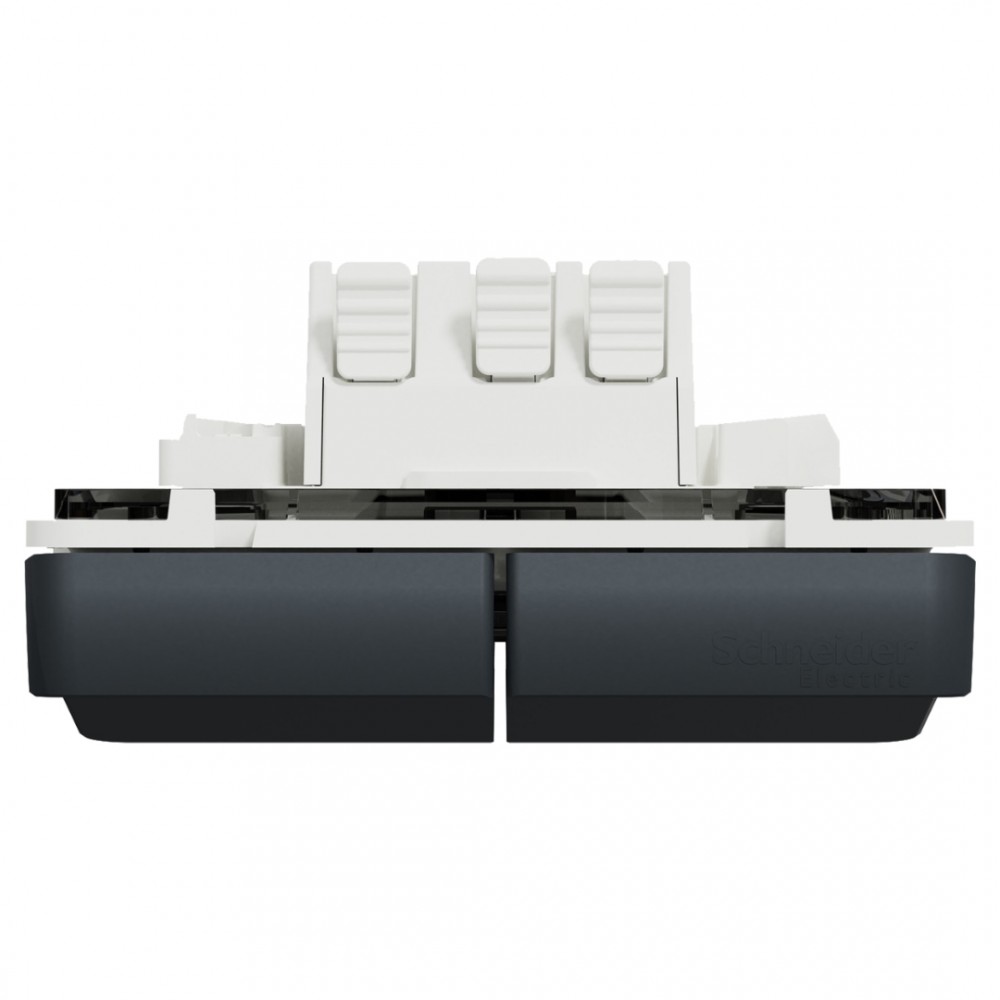 Schneider Mureva Styl schakelaar spatwaterdicht - wissel/wissel - IP55 - 71 x 71 x 40 mm - antraciet