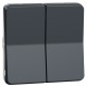 Schneider Mureva Styl schakelaar spatwaterdicht - wissel/wissel - IP55 - 71 x 71 x 40 mm - antraciet
