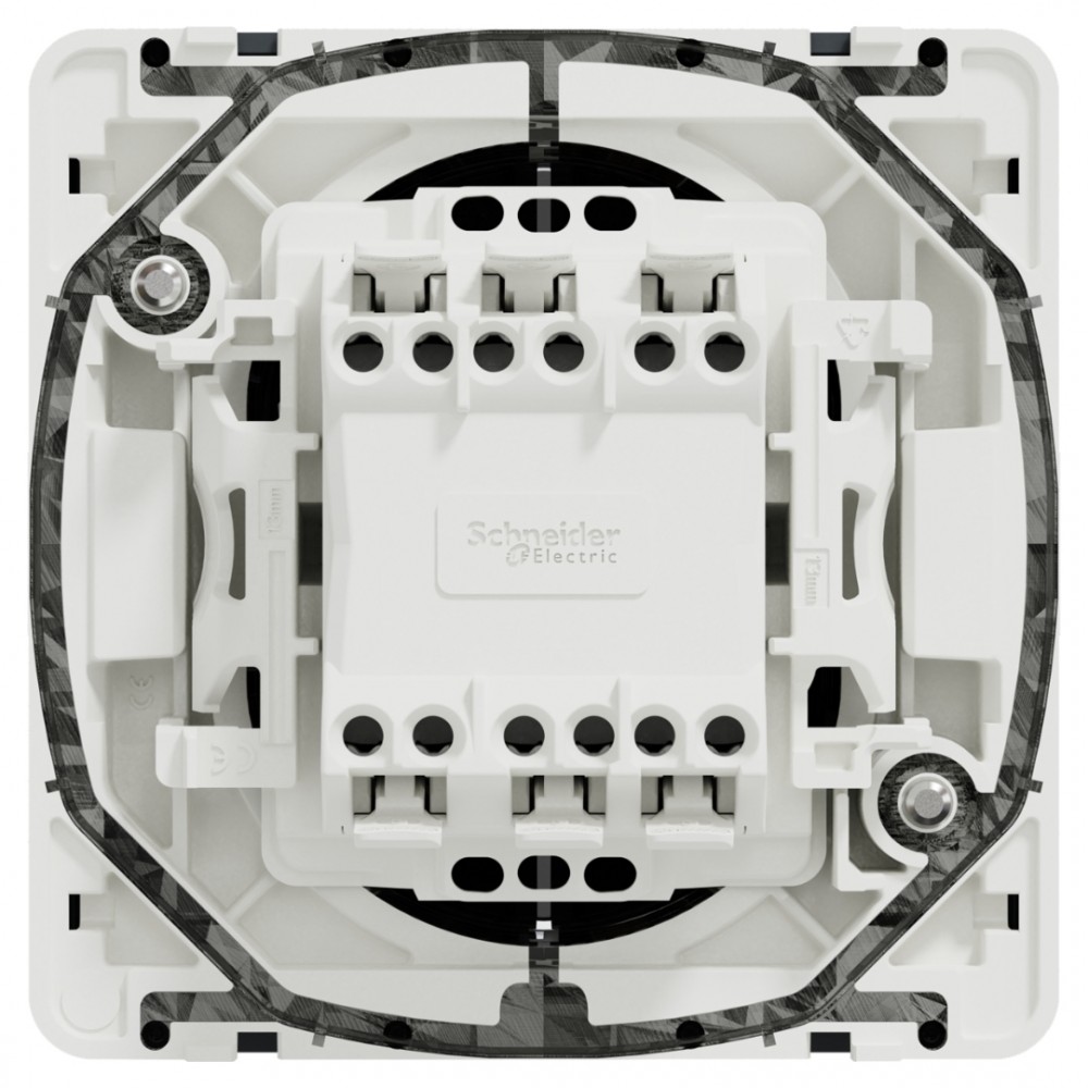 Schneider Mureva Styl schakelaar spatwaterdicht - wissel/wissel - IP55 - 71 x 71 x 40 mm - antraciet