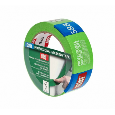 Professionele schilderstape strakke lijnen 38 mm x 50 meter groen