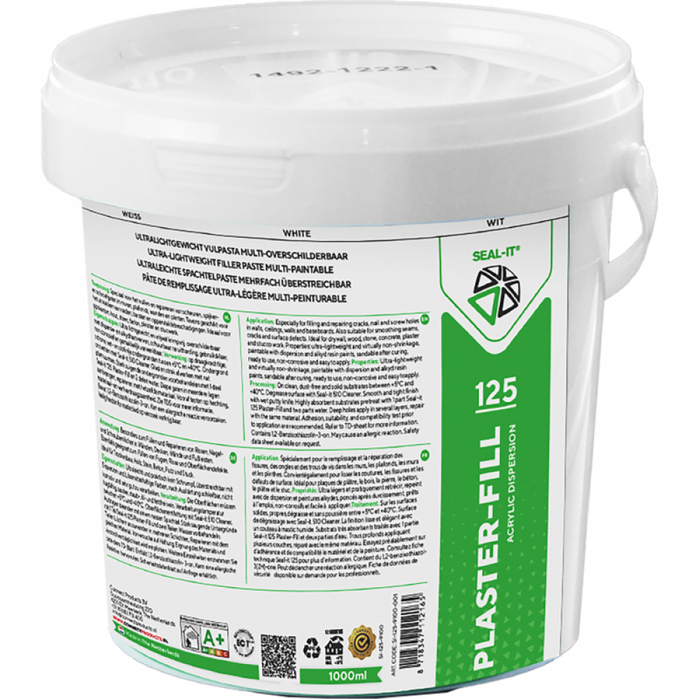 Seal-it 125 PLASTER-FILL gipsplaatvuller Pot 1L wit