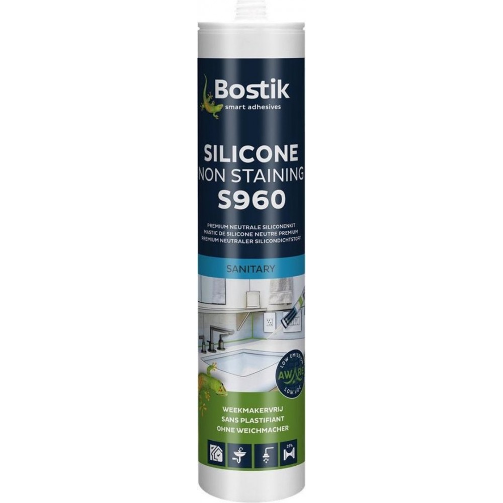 Bostik sanitairkit silicon non staining S960 transparant