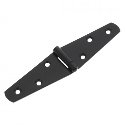 Starx staartheng vlak - zwart gelakt 75 mm