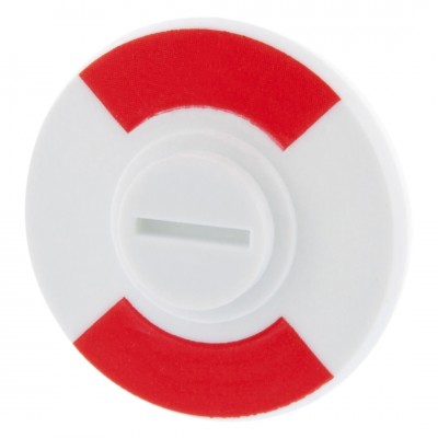 Rood/wit plaat voor w.c. garnituren - rood/wit - 8 mm