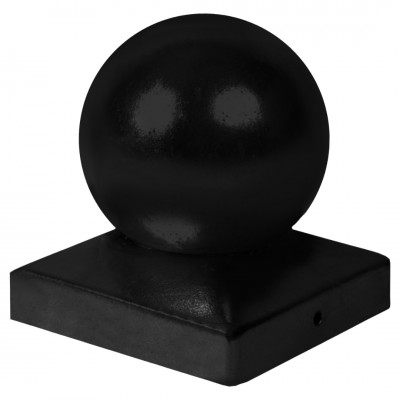 Starx paalkapje met bol - 90 x 90 mm - zwart