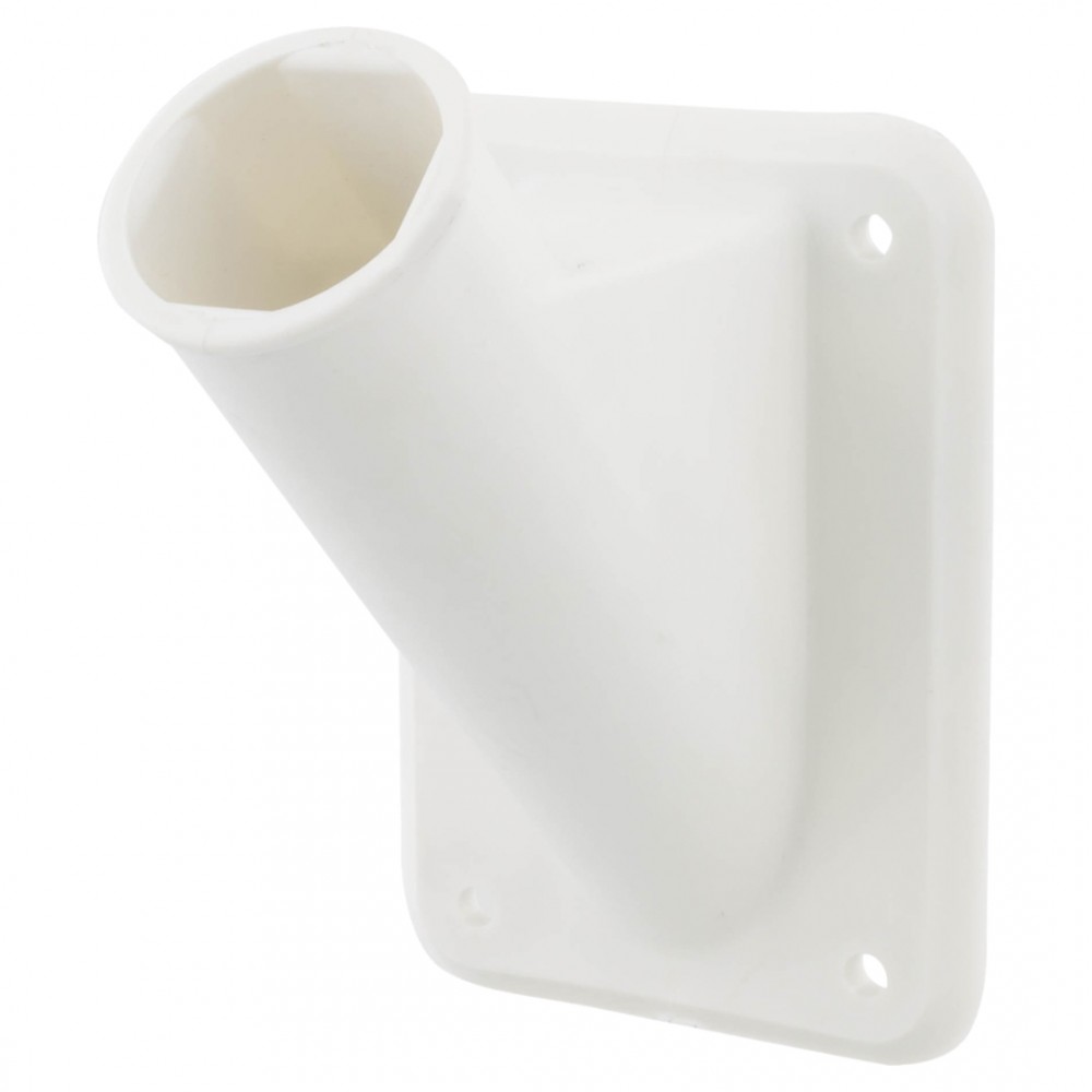 Vlaggenstokhouder nylon wit