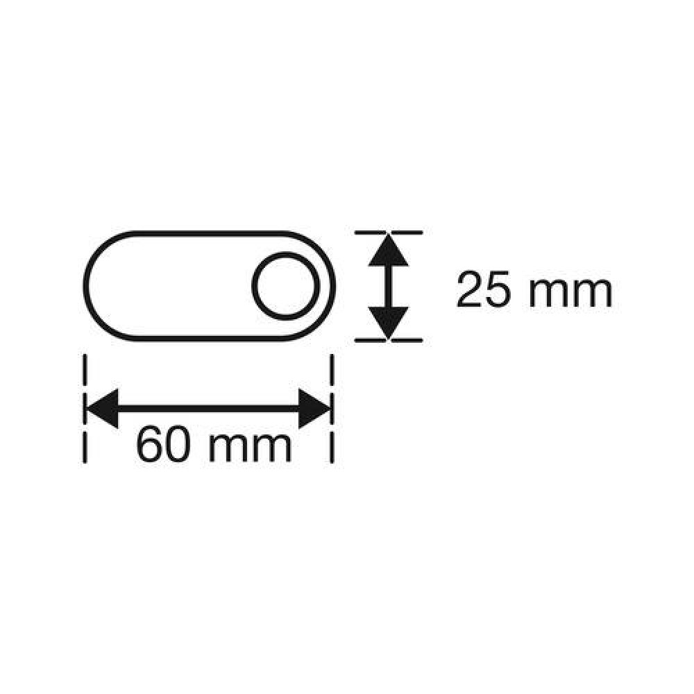 Starx knop leer - 60 x 25 mm - gun metal