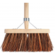 Bezem - Natuurvezel - 30 cm - Houten steel - 140 cm