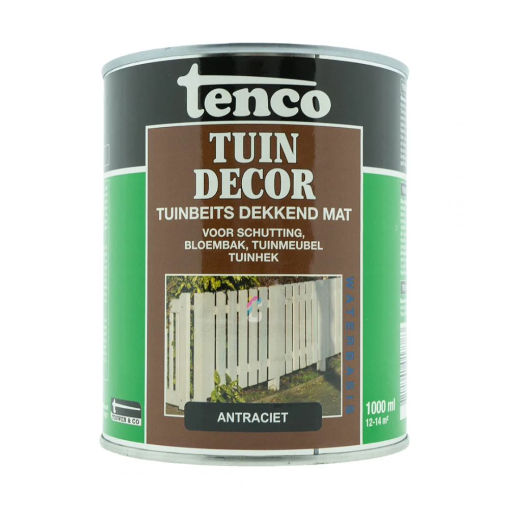 Tenco Tuindecor Antraciet Mat 1 liter