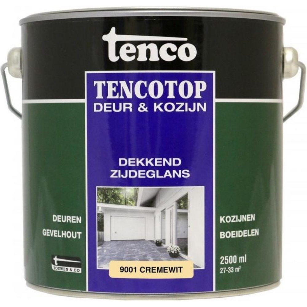 Tenco tencotop deur & kozijn dekkend zijdeglans crèmewit - 2,5 liter