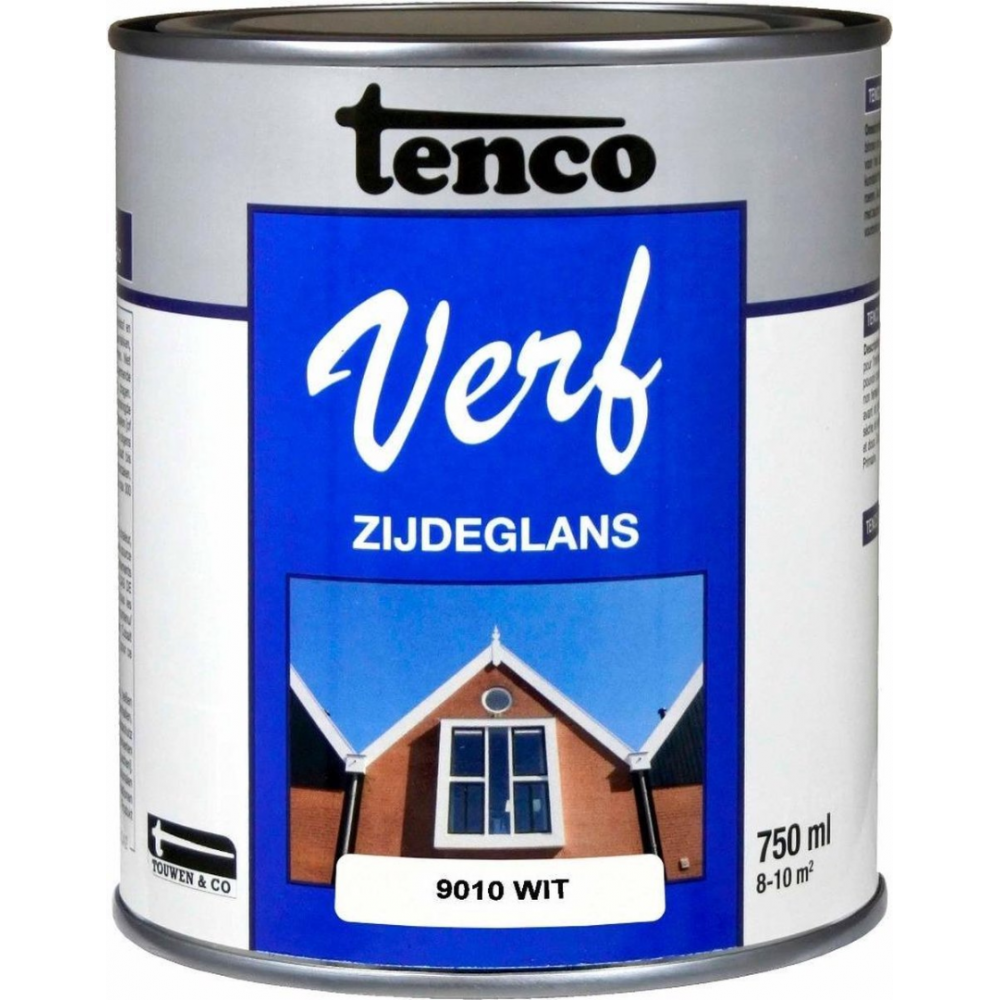 Tenco verf zijdeglans wit (RAL 9010) - 750 ml