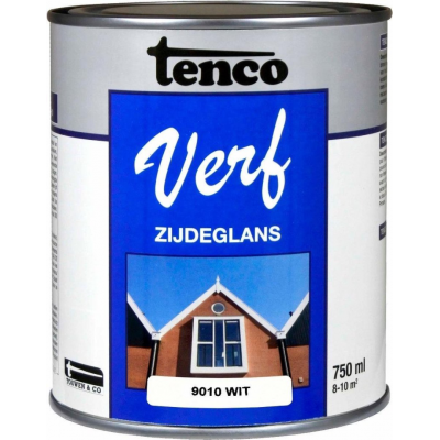 Tenco verf zijdeglans wit (RAL 9010) - 750 ml